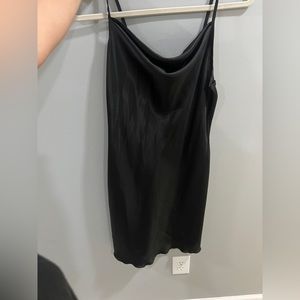 Silk black mini dress